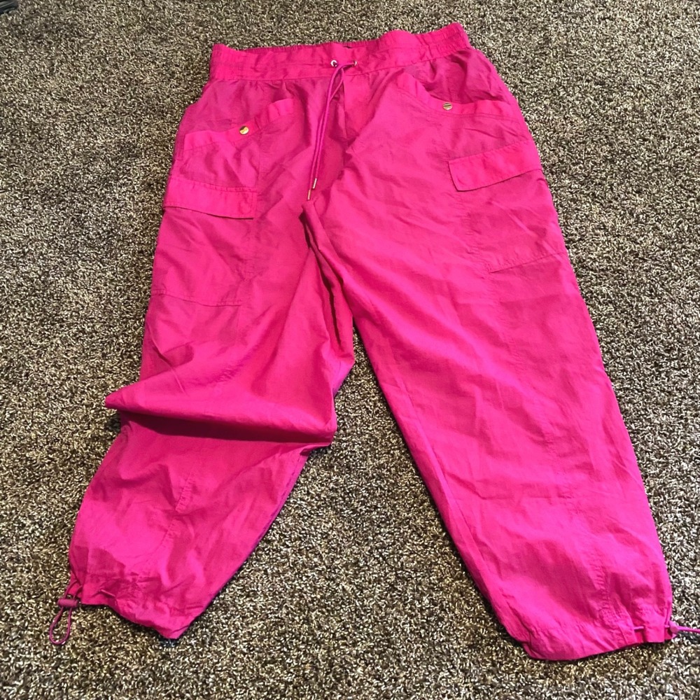 Athleta x Alicia Keys Utility Pant Gorpcore Cargo Women High Waist 16 Pink Nylon